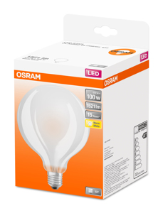 Lámpara globo LED de cristal, acabado mate, E27 11W, 2700K, 138x95mm. (Osram 4058075808515) - Product Image 2