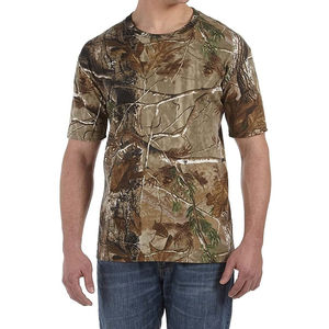 Camiseta de Camuflaje para Hombre, Cuello Redondo, Media Manga, para Caza y Senderismo, Hecha de Algodón, Estampada, Corte Regular, Estilo Camo, para Chicos - Product Image 4