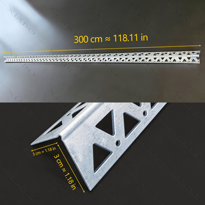 Promotion : Cornière de finition en acier galvanisé perforée à trous triangulaires pour enduit et construction d'angles - Product Image 4