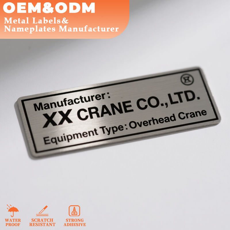 Custom Engraved Heavy Duty Equipment Metal Nameplate for Corporate Anniversary Commemorative Gift