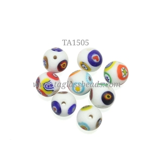 Low Price Stylish <b>Murano</b> Millefiori <b>Glass</b> <b>Beads</b> for Crafting German <b>Murano</b> Millefiori <b>Glass</b> Handmade 13mm Ready to Ship - Product Image 2