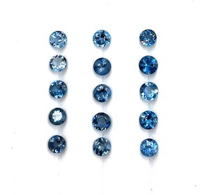 Natural London <b>Blue</b> <b>Topaz</b> 1.50*5 MM Round Cut Faceted IGI Certified Loose Gemstone Lot for Jewelry Making - Product Image 2