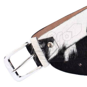 Ceinture en cuir de vachette faite à la main pour homme, décontractée, pour le bureau, boucle en acier de luxe, durable, écologique - Product Image 6