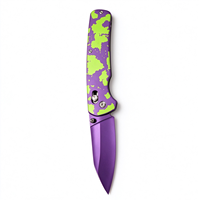 Couteau pliant EDC multifonctionnel G10 avec lame en acier 3Cr13 pour le camping, la randonnée et les activités de plein air
