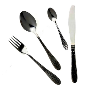 Ensemble de couverts conique Royal Gold Drill en acier inoxydable parfait pour les mariages élégants et les ustensiles de cuisine élégants. - Product Image 4