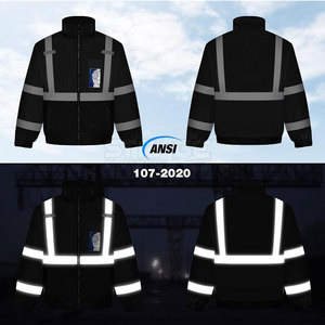 Chaqueta de Trabajo de Poliéster de Alta Visibilidad, Diseño Flexible, Duradera, Transpirable y Reflectante, Tejido Resistente, Rendimiento Confiable - Product Image 3