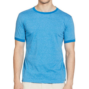 T-shirt ajusté classique pour hommes T-shirts élastiques 100% coton avec col rond doux Nouveau design T-Cottons - Product Image 1