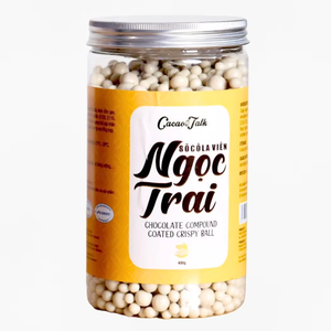ลูกบอลกรอบสีเงินเคลือบช็อคโกแลตทำจากไข่มุกช็อคโกแลตผสมโกโก้ฮาลาล - Product Image 1