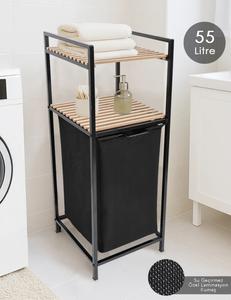 Cesto de ropa de felpa resistente, tela transpirable, bolsa extraíble, asas laterales, cestas de almacenamiento para una organización conveniente del hogar - Product Image 5