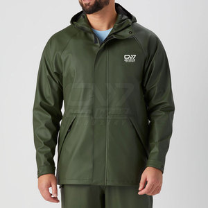 Chaqueta de lluvia larga con cremallera abierta frontal hecha a medida Chaqueta de lluvia ligera para exteriores hecha a medida - Product Image 1