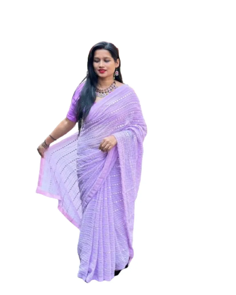 Neue trendige gute Outfits Abfolge Saree mit schwerer Mono-Bluse für Damen von indischem Lieferanten zu Großpreisen