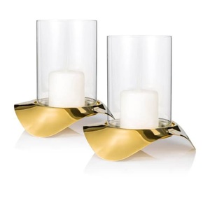 Portavelas Votivo Chapado en Oro, Portavelas Elegante de Mármol y Metal para Navidad y Bodas, Artículo de Uso para Portavelas de Mármol - Product Image 4