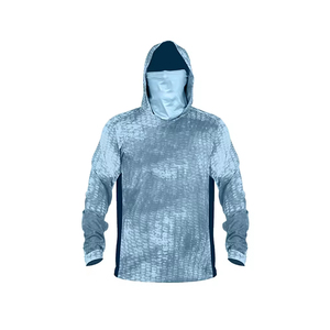 Camisas de caza para hombres de excelente calidad con capucha de pesca de manga larga Sudaderas con capucha de pesca de sublimación personalizada - Product Image 1