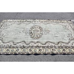Tapis de 5,9 x 9,9 pieds, tapis turc vintage, tapis oriental gris brun - Product Image 3