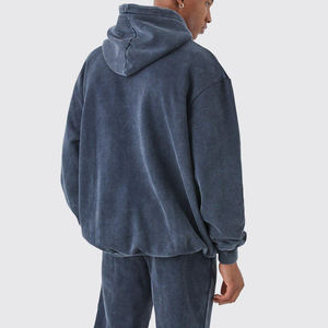 Classique hommes pull à capuche sérigraphie personnalisé automne français éponge 100% coton 220g respirant écologique sweats à capuche - Product Image 2