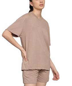 Conjunto de 2 piezas para mujer, hecho a medida, 100% algodón, camiseta de encaje por encima de la rodilla y pantalones cortos con logo serigrafiado, estilo High Street. - Product Image 5