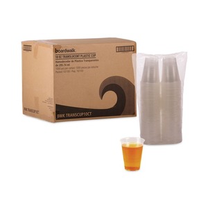 Boardwalk BWKTRANSCUP10CT 10 Oz. Translucent Polypropylene Plastic <b>Cold</b> <b>Cups</b> for Parties 1000/Carton - Product Image 3