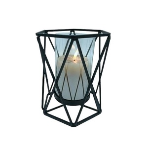 New Arrival Black <b>Lantern</b> Style <b>Tealight</b> Candle Holder for Home Decoration Christmas Festivities Features Votive Hanger Stand - Product Image 2