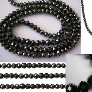 Boules de perles de diamants noirs Zed naturels coupe 2-5mm taille cordes de la meilleure qualité pour les bijoux - Product Image 1
