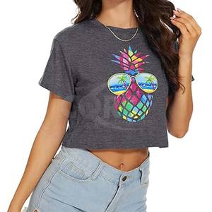 Breathable Summer Custom Logo Gym High Quality Cotton Loose Fashion Sublimation Print Cropped Tank <b>Top</b> - Product Image 4