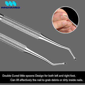 Lima y Curetas, 2 Piezas, Herramienta para Uñas Encarnadas, Doble Cara, con Estuche de Almacenamiento, Instrumentos de Podología de Acero Inoxidable - Product Image 5