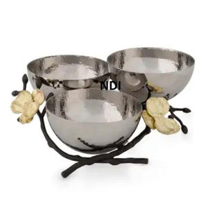 Bol de serveur de salade de fruits design élégant de vente chaude stockage de fruits bol en bois finition noyer pop-corn ou serveur de soupe bols en bois - Product Image 3