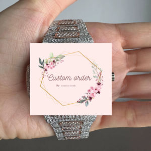 Montre Hip Hop de Luxe pour Homme Plaqué Or Blanc et Or Rose, Sertie de Moissanite Effet Diamant, Prix d'Usine, Vente en Gros - Product Image 1