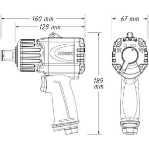 ประแจบล็อกลมแรงบิดสูง 3/4 นิ้ว แบบทวินเทอร์โบ 1890 นิวตันเมตร ดีไซน์กะทัดรัด รองรับการปรับแต่งตามความต้องการ พร้อมบริการ OEM - Product Image 2