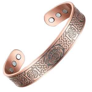Stylish <b>Healing</b> Copper Fashion <b>Bracelets</b> Braided and Textured Detailing Bangles for Wellness and Fashion - Product Image 5