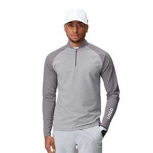 Sudadera con Capucha de Manga Larga de Secado Rápido con Cierre de 1/4 y Logotipo Personalizado de Calidad Premium para Hombre, Ideal para Deporte y Golf - Product Image 1