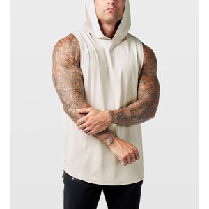 2026 <b>Men</b> Workout Hooded Tank Tops Sports Bodybuilding Stringer Muscle Cut Off T Shirt <b>Men's</b> <b>Sleeveless</b> Gym Hoodies for <b>Men</b> - Product Image 2
