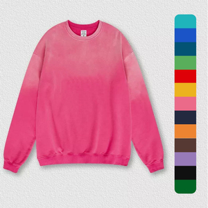 Sweat à capuche surdimensionné brodé avec logo personnalisé vintage pour hommes pull Streetwear colorant acide lavé à la pierre pour l'hiver - Product Image 1