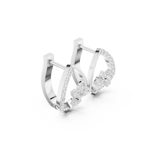 Pendientes de Aro Pequeños de Plata de Ley 925 con Circonita Brillante, Joyería de Moda para Mujer - Product Image 4