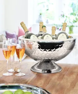 OEM Bulk Wholesale Stainless Steel Double Wall <b>Ice</b> Pattern for Champagne Bowl Durable Rust-Resistant Party Barware <b>Beverage</b> <b>Tubs</b> - Product Image 4