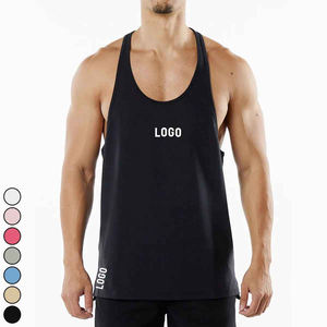 Camiseta sin mangas de entrenamiento para hombre hecha a medida, ropa de gimnasio de punto transpirable para hombre - Product Image 2