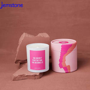 Black <b>Cardboard</b> Holder Round <b>Lids</b> Cylinder <b>Box</b> Packaging Paper Tube for Perfume Bottle Packaging Candle Jar - Product Image 3