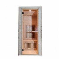 Sauna Kayu Solid Hemlock Kanada untuk Satu Orang, Penjualan Langsung Pabrik; Ruang Uap Inframerah Jauh Komersial untuk Hotel & Klub