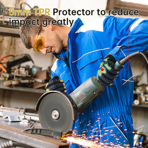 Venta al por mayor de cuero personalizado TPE transpirable cómodo Anti-impacto construcción trabajo protección guantes Kong mecánico trabajo guantes - Product Image 5