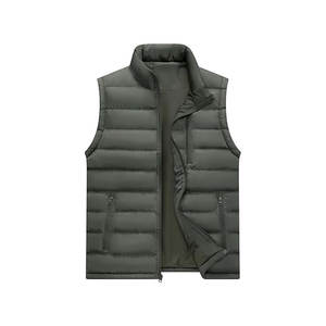 100% haute qualité hommes hiver respirant gilet vêtements d'extérieur décontracté matelassé sans manches gilet - Product Image 3