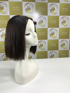 Hermosa Peluca de cabello humano 100% Natural Super doble dibujado extremos gruesos cutícula completa alineada estilo de onda recta a granel al por mayor - Product Image 4