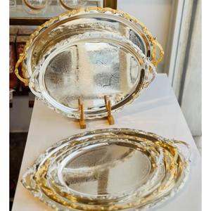 Glossy Metal <b>Tray</b> with Modern Design Adds Value to Homemade Store-Bought Chocolates Ramadan Edition Crafted by Indian Artisans - Product Image 6