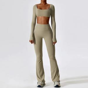 Yoga Boilersuit à manches longues vêtements de sport pour femmes Gym Zipper combinaisons entraînement haute intensité Fitness une pièce vêtement étanche à la peau - Product Image 2