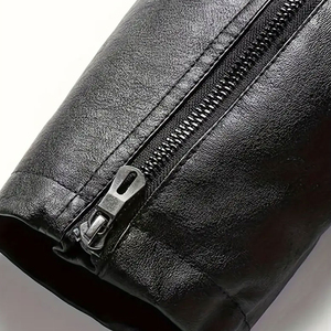 Chaqueta Universitaria de Cuero Genuino para Hombre con Cuello Alto, Diseño con Capucha Estilo Vintage - Venta al por Mayor - Product Image 5