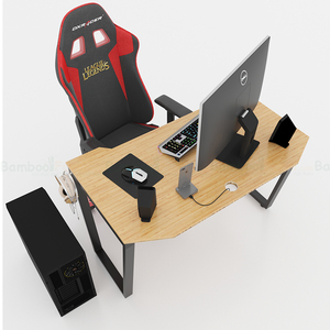 โต๊ะเกมมิ่ง GBamboo GB38007 ขนาด 70x120 ซม. ขาทรงสี่เหลี่ยมคางหมู วัสดุไม้และพลาสติก ปรับขยายได้ พื้นผิว MDF และเมลามีน - Product Image 3