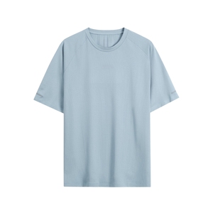 Camiseta Deportiva para Hombre, Corte Holgado, Color Azul Cielo, Cuello Redondo, Manga Corta, Diseño Liso, con Logotipo Personalizado, Malla de Poliéster - Product Image 1