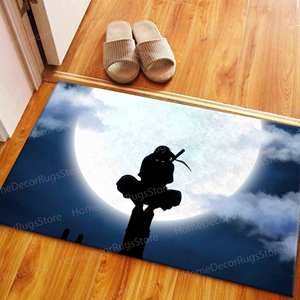 Alfombra con Estampado de Anime Vibrante, Lavable a Máquina, Diseño Moderno para Sala de Estar, Alfombra de Chenilla - Product Image 1