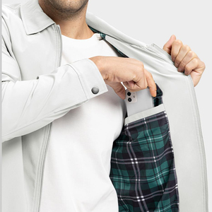 Customizable <b>Waterproof</b> <b>Light</b> Weight Windbreaker Outdoor <b>Jacket</b> for <b>Men</b> with Zip and Pockets Fashionable Classic Style - Product Image 4