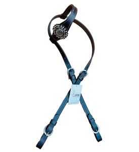 Brida de caballo de cuero genuino occidental marrón de alta calidad con cabezal de logotipo personalizado de liberación rápida para montar a caballo - Product Image 3