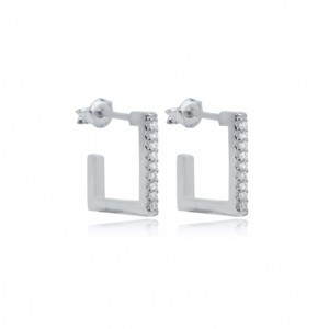 Nouvelle tendance, boucles d'oreilles géométriques carrées tendance, bijoux en argent sterling 925 faits à la main - Product Image 5