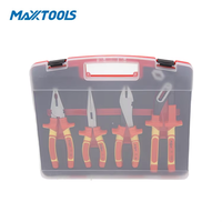Ensemble d'outils électriques Maxxtools de 4 pièces, isolés VDE 1000V, robustes, avec coffret à outils pour électriciens professionnels, installation et réparation
